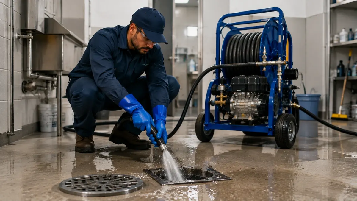 Floor Drain Hydro Jet Cleaning in New Cuyama