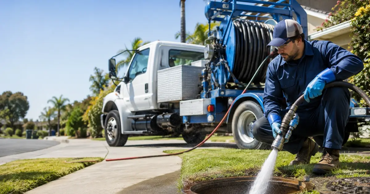 Hydro jet sewer cleaning New Cuyama