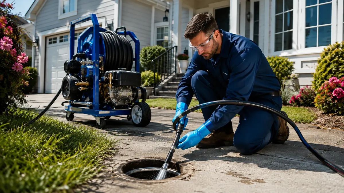 Residential Hydro Jet Drain Cleaning in New Cuyama