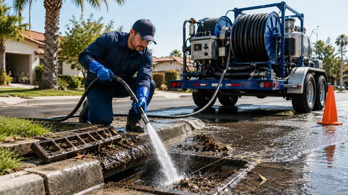 Storm Drain Hydro Jet Cleaning in New Cuyama