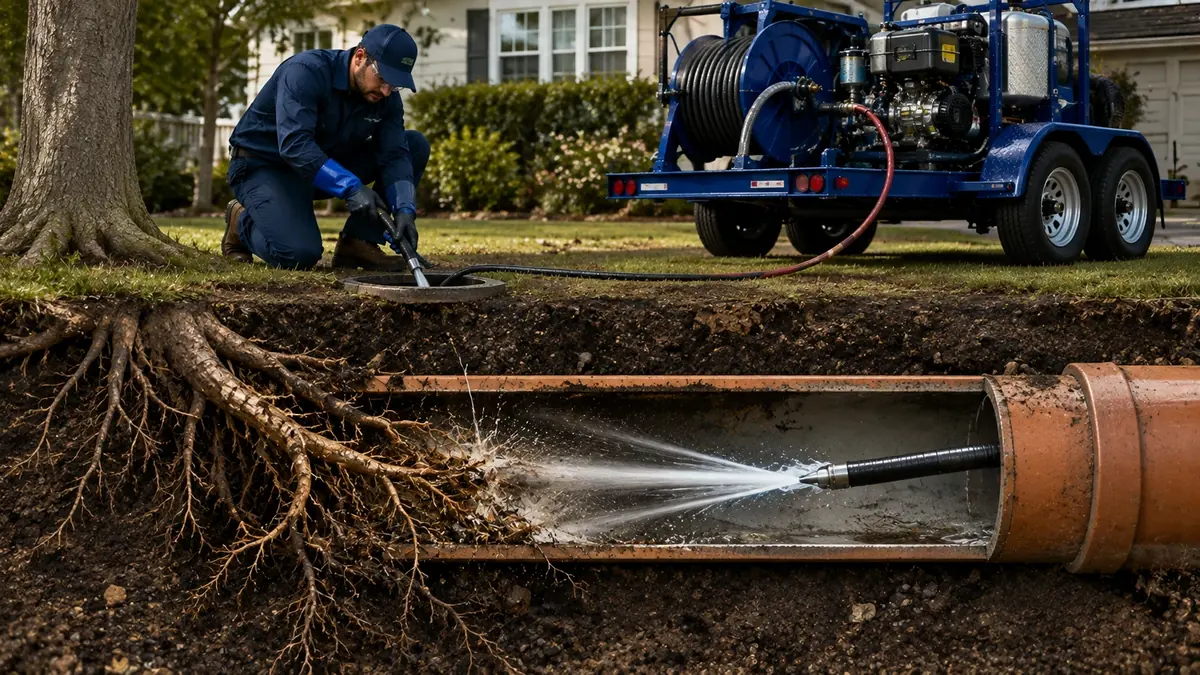 Tree Root Removal with Hydro Jetting in New Cuyama